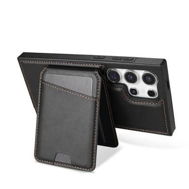 Korthållare och ställ med magnet till Samsung Galaxy S24 Ultra - Svart