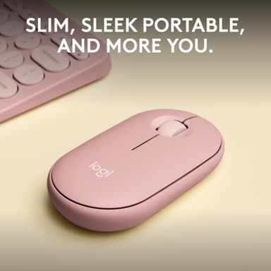 Logitech Pebble Mouse 2 M350s trådlös mus (Rose)