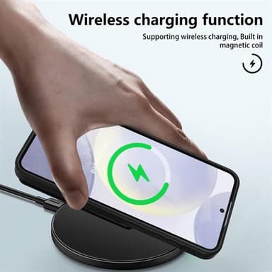 Korthållare och ställ med magnet till Samsung Galaxy S24+ - Svart