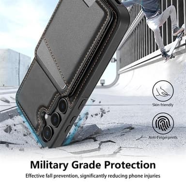 Korthållare och ställ med magnet till Samsung Galaxy S24 FE - Svart