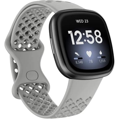 Silikonarmband för Fitbit Versa 3 / Fitbit Sense Grå