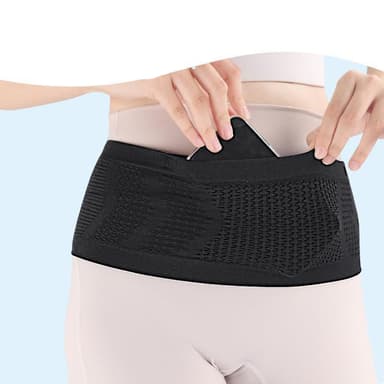 Running Fanny Pack dold ventilerande stickad midjeväska Svart S