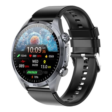 Smartwatch med avancerad hälsoövervakning Svart