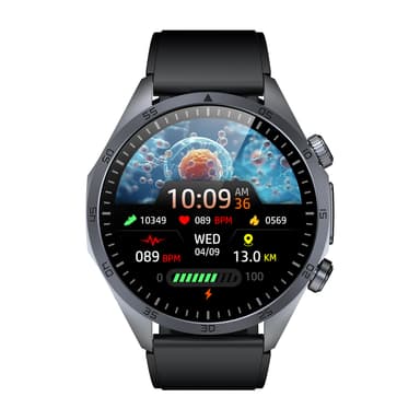Smartwatch med avancerad hälsoövervakning Svart
