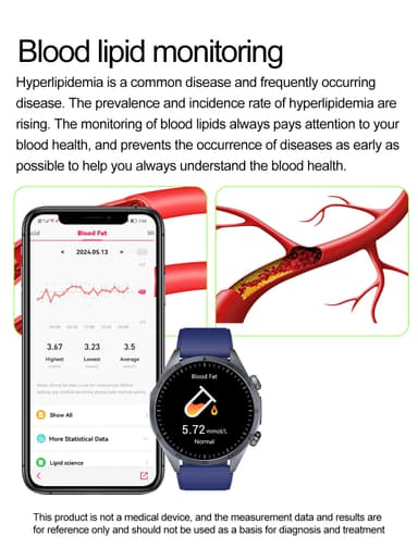 Smartwatch med avancerad hälsoövervakning Blå