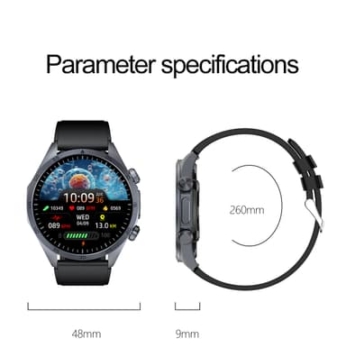 Smartwatch med avancerad hälsoövervakning Svart