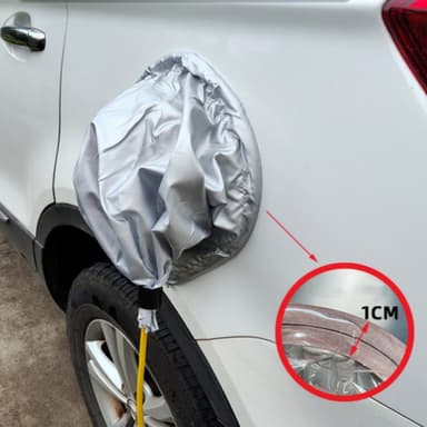 Magnetiskt vattentätt skydd för ladduttag på elbil Silver