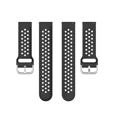 Enfärgad sportarmbandsarmband för Samsung Galaxy Watch 20mm Svart