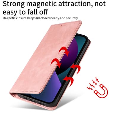 Magnetisk Läderfodral för Google Pixel 8 Pro Rosa
