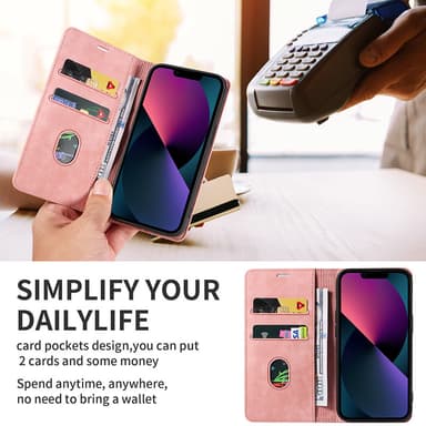 Magnetisk Läderfodral för Google Pixel 8 Pro Rosa