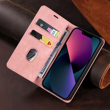 Magnetisk Läderfodral för Google Pixel 8 Pro Rosa