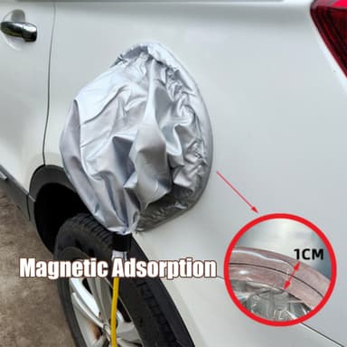 Magnetiskt vattentätt skydd för ladduttag på elbil Silver