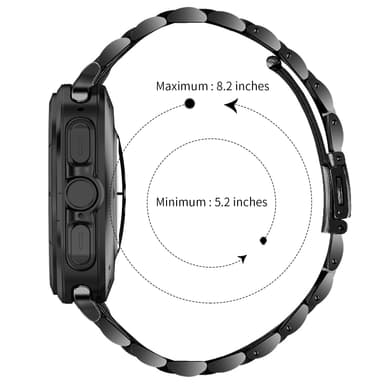 Klockband i Rostfritt Stål för Samsung Galaxy Watch 7 Ultra 47MM Svart