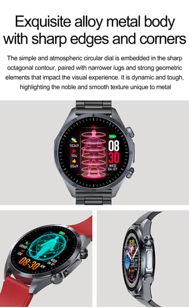 Smartwatch med avancerad hälsoövervakning Röd