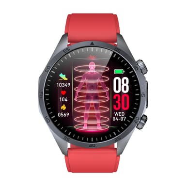 Smartwatch med avancerad hälsoövervakning Röd