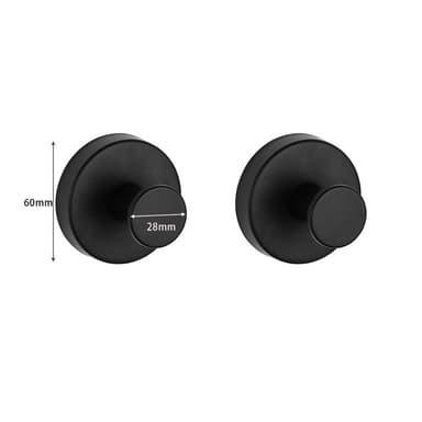 Krokar med Sugkopp, 2 pack Svart