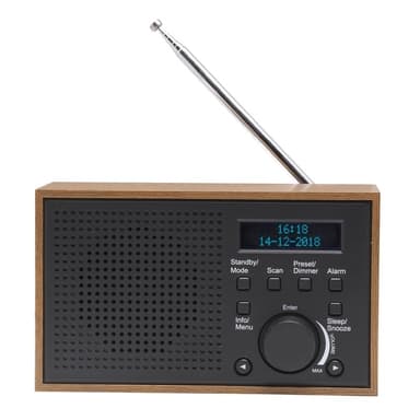 Denver FM/DAB+ Radio Trä/Grafit