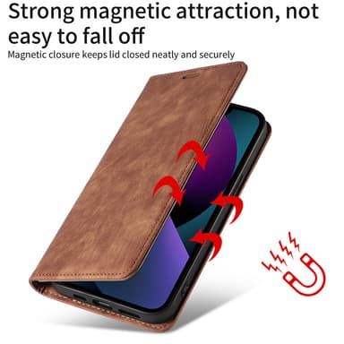 Magnetisk Läderfodral för Google Pixel 8 Pro Brun