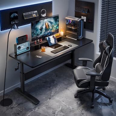 Ergonomiskt Höj och Sänkbart Skrivbord 140cm - Svart