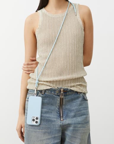 Cord Phone Strap Multi Light Blue