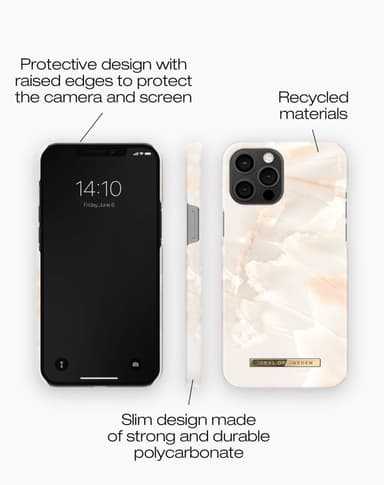 Printed Case iPhone 12 Pro Max Rose Pearl Marble
