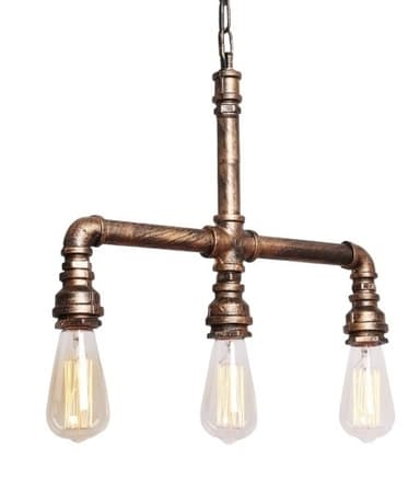 Lampa med vattenrör-design