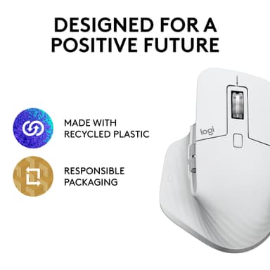 Logitech MX Master 3S trådlös mus (ljusgrå)