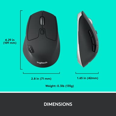 Logitech M720 Triathlon trådlös mus (svart)