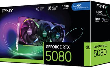 PNY GeForce RTX 5080 16GB ARGB 3X OC grafikkort