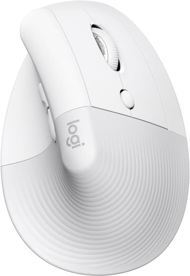 Logitech Lift Vertical trådlös mus (vit)