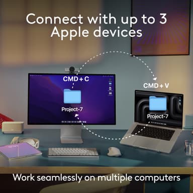 Logitech MX Anywhere 3S för Mac trådlös mus (Pale Grey)