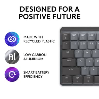 Logitech MX Mechanical Mini Mac trådlöst tangetbord (space grey)