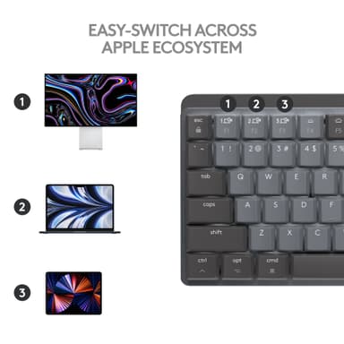 Logitech MX Mechanical Mini Mac trådlöst tangetbord (space grey)