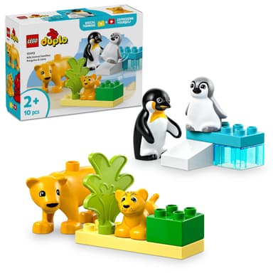 LEGO DUPLO Town Vilda djurfamiljer: Pingviner och lejon 10442