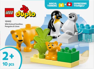 LEGO DUPLO Town Vilda djurfamiljer: Pingviner och lejon 10442