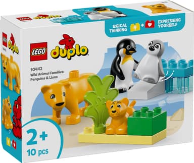 LEGO DUPLO Town Vilda djurfamiljer: Pingviner och lejon 10442