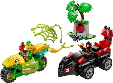 LEGO Spidey Spins och Electros jakt med dinosauriefordon 11198
