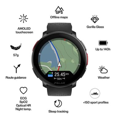 Polar Vantage V3 sportklocka 47 mm (svart)
