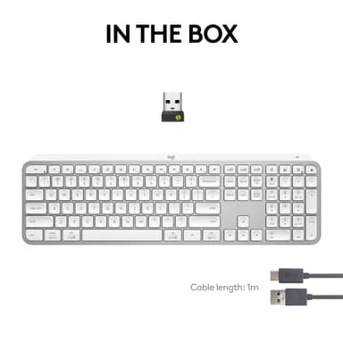 Logitech MX Keys S trådlöst tangentbord (grå)