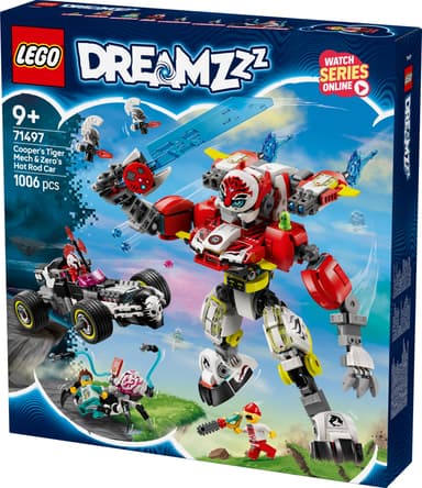 LEGO DREAMZzz Coopers tigerrobot och Zeros hot rod-bil 71497