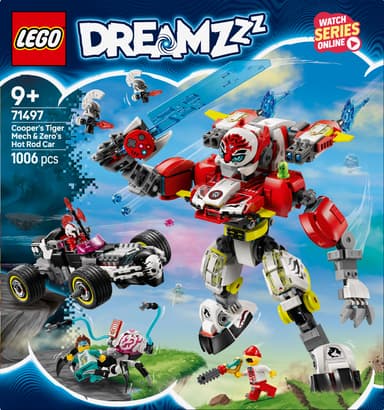 LEGO DREAMZzz Coopers tigerrobot och Zeros hot rod-bil 71497