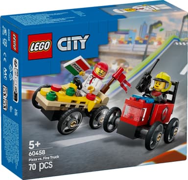 LEGO City Pizzabil mot brandbil – racingpaket 60458
