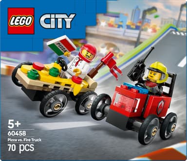 LEGO City Pizzabil mot brandbil – racingpaket 60458