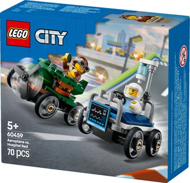 LEGO City Flygplan mot sjukhussäng – racingpaket 60459
