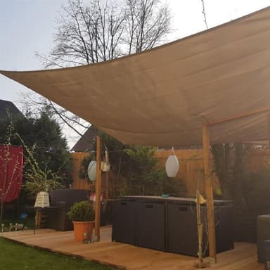 Solsegel 4x4m - Svart