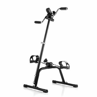 Dubbel pedaltränare för armar och ben med justerbar höjd och motstånd