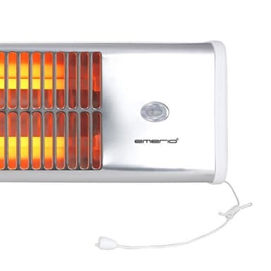 Emerio kvartsvärmare med två värmelägen och modern metallfinish