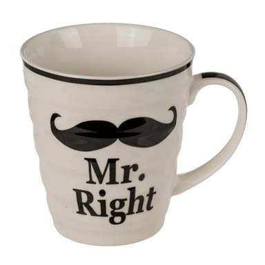 Porslinsmugg - Mr Right & Mrs Always Right