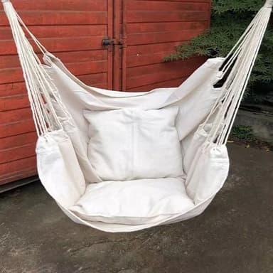 Hängstol - Beige med mjuka kuddar