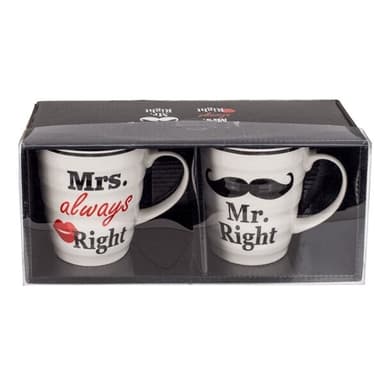 Porslinsmugg - Mr Right & Mrs Always Right